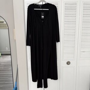 Black jumpsuit and cardigan set